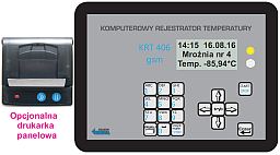 Komputerowy Rejestrator Temperatury KRT-406 GSM Lodówkowy